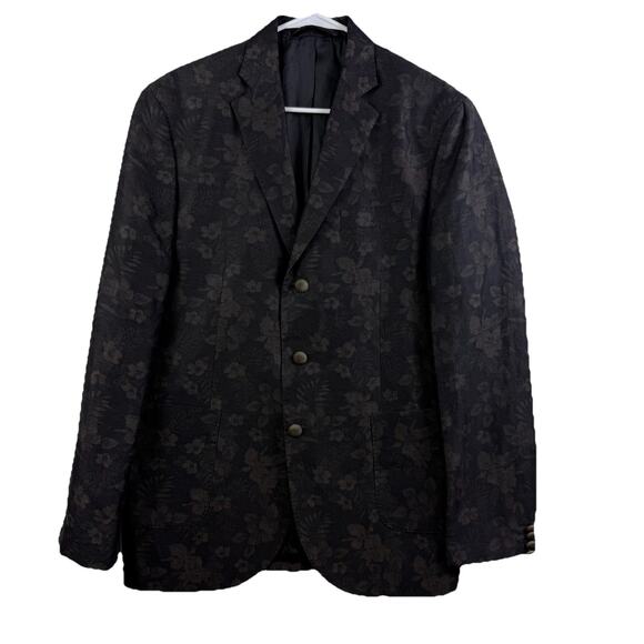 J. Lindeberg Botanic Jacquard Slim Fit Blazer EU 52L (US 42L) Linen Cotton - Picture 1 of 13